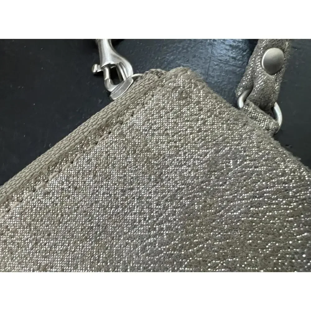 Fossil Distressed‎ Suede Metallic Gold Wristlet Wallet